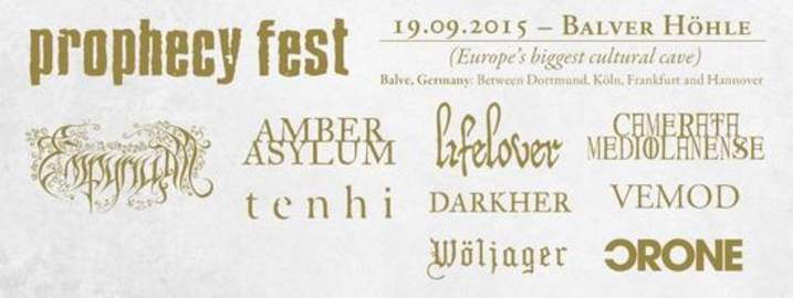 AMBER ASYLUM, CAMERATA MEDIOLANENSE, EMPYRIUM, DARKHER, TENHI Prophecy Fest @ Balver Höhle in Balve 19/09/2015