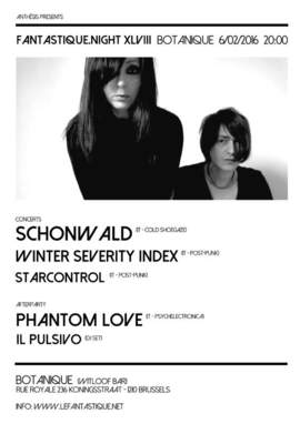 SCHONWALD, WINTER SEVERITY INDEX, STARCONTROL, PHANTOM LOVE, IL PULSIVO - Brussels, Botanique (06/02/2016)