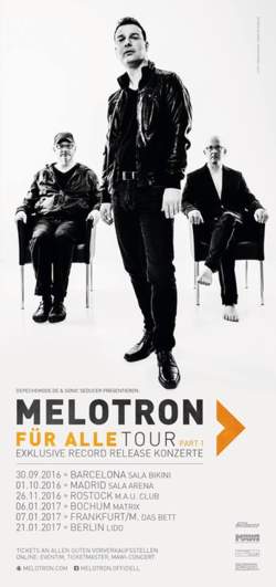 31/05/2016 : MELOTRON - We are trying new ways of composing and producing. Doing what we like to do. No compromises!