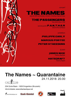 19/11/2018 : THE NAMES - We're lucky to have everyone still alive and well, unlike many of our friends of Factory records.