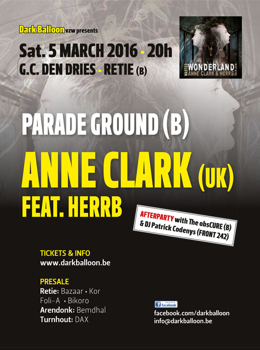 ANNE CLARK + PARADE GROUND, G.c. Den Dries Retie
