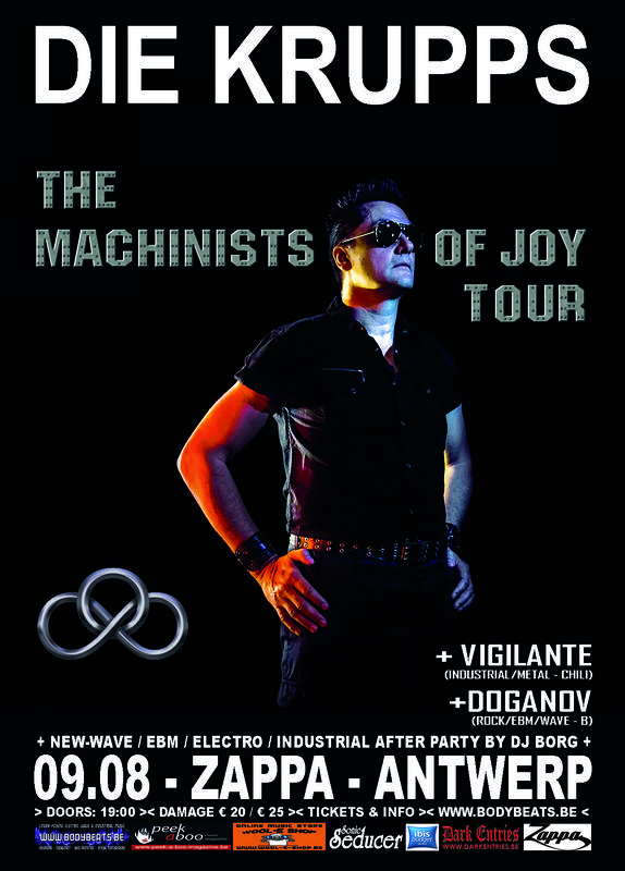 DIE KRUPPS - THE MACHINISTS OF JOY TOUR, Zappa, August Leyweg 6, 2020 Antwerp