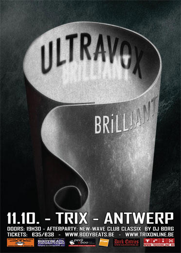 ULTRAVOX - BRILLIANT TOUR 2012, Trix Xl - Antwerp