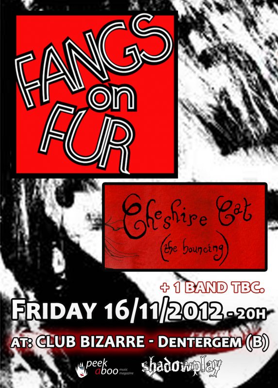 CANCELLED --- FANGS ON FUR + CHESHIRE CAT (THE BOUNCING) + THE MARCHESA CASATI, Club Bizarre, Dentergem