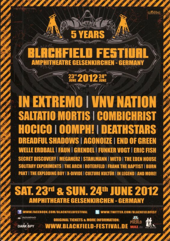 5 YEARS BLACKFIELD FESTIVAL, Amphitheatre - Gelsenkirchen