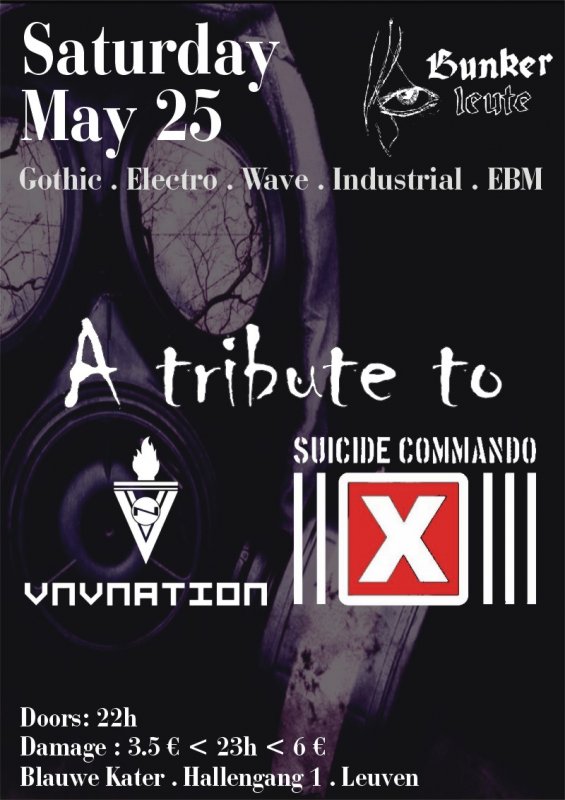 BUNKERLEUTE - A TRIBUTE TO VNV NATION & SUICIDE COMMANDO, Blauwe Kater, Hallengang 1, Leuven