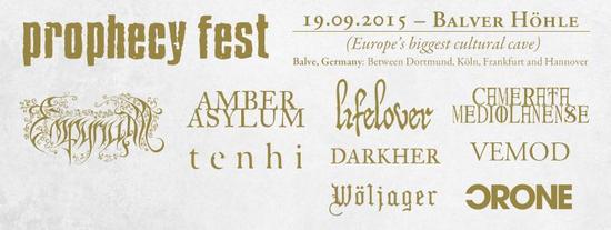 21/09/2015 : AMBER ASYLUM, CAMERATA MEDIOLANENSE, EMPYRIUM, DARKHER, TENHI - Prophecy Fest @ Balver Höhle in Balve 19/09/2015
