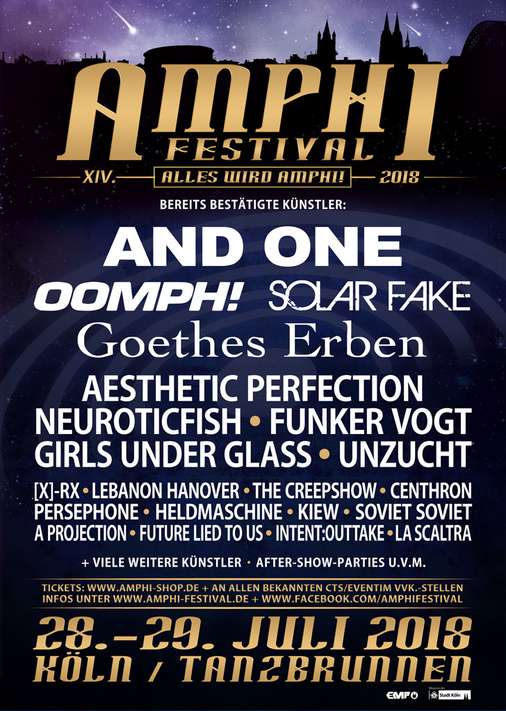 NEWS Amphi Festival releases second wave of bands with focus on cult and diversity!