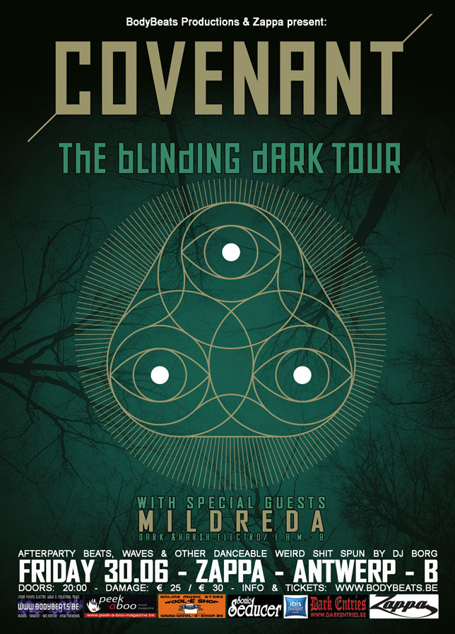 NEWS Belgian Dark Electro project MILDREDA as support for COVENANT - Tonight 30.06 - Antwerp - B