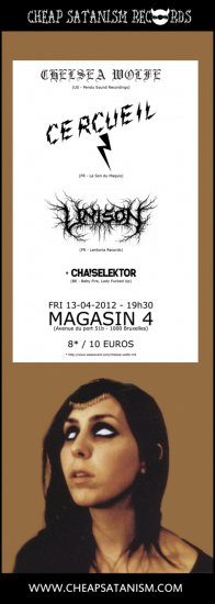 24/04/2012 : CHELSEA WOLFE - Concert at Magasin4 in Brussels on 13th April 2012 with UNISON and CERCUEIL