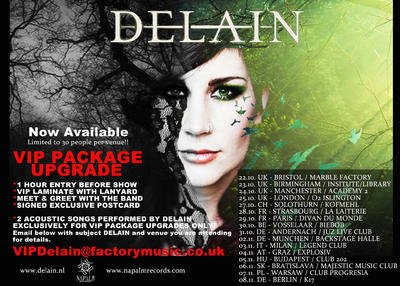 NEWS Delain touring Europe soon