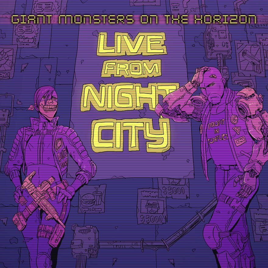 NEWS Electro/Synthwave act GIANT MONSTERS ON THE HORIZON unleash new studio album - Live From Night City