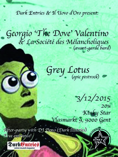 NEWS Georgio Valentino and Grey Lotus at Kinky Star: line up switched