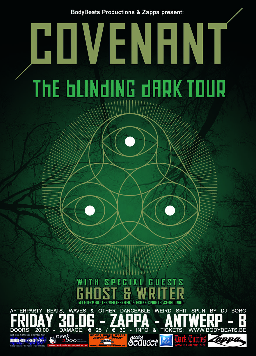 NEWS Ghost & Writer confirmed as support for the exclusive Covenant show in Antwerp! NEWS Ghost & Writer confirmed as support for the exclusive Covenant show in Antwerp!