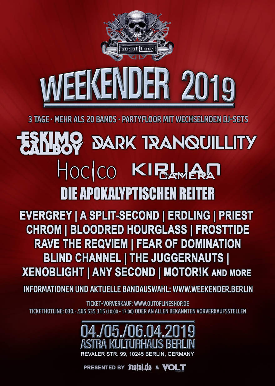 NEWS Out Of Line weekender line-up almost complete!