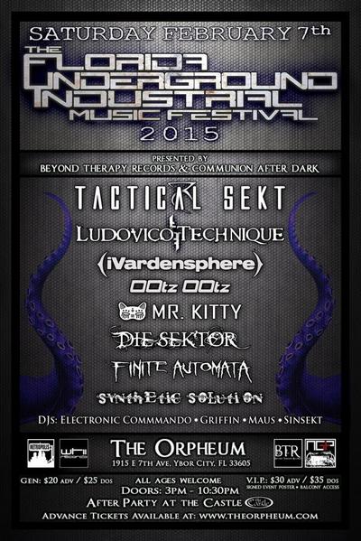 NEWS The Florida Underground Industrial Music Festival (FUIMF) starts on February 7th 2015.