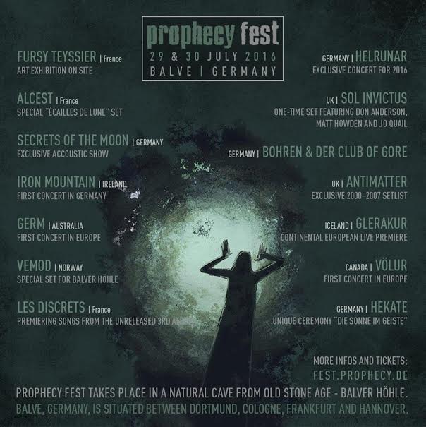 NEWS These are the names for Prophecy Fest 2016