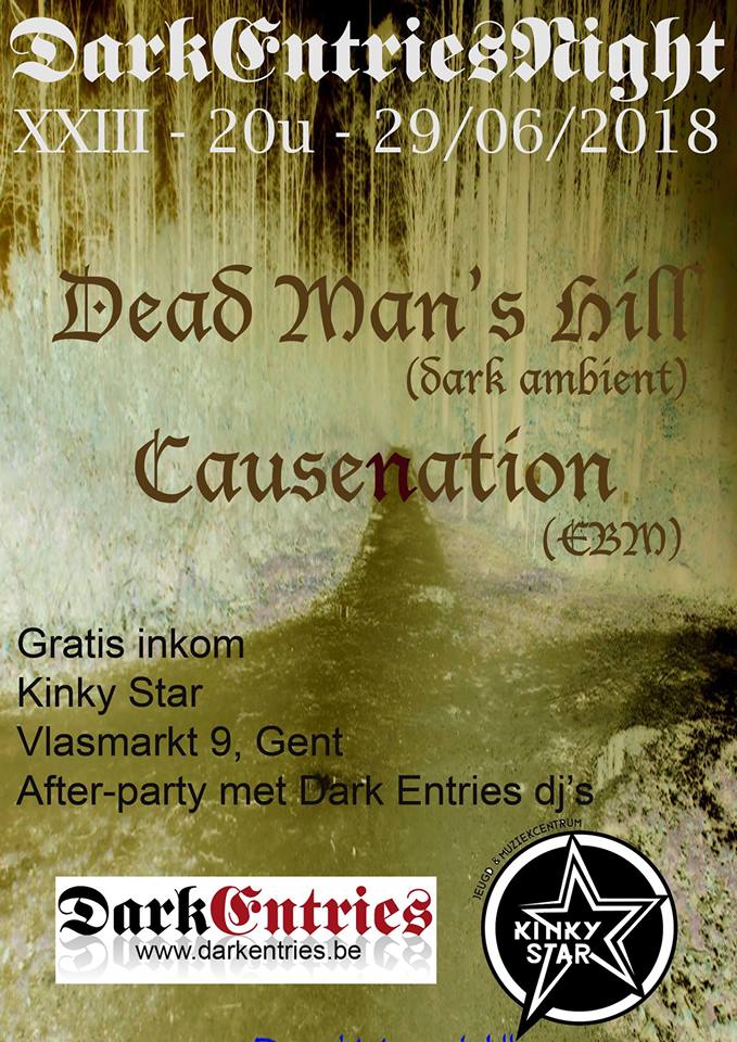 NEWS Tonight! Dark Entries Night @ Kinky Star with Dead Man's Hill & Causenation!