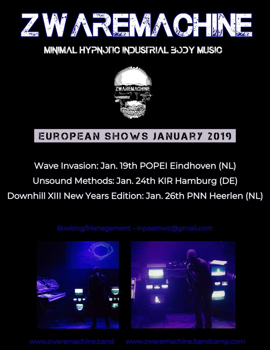 NEWS Zwaremachine are heading over to Europe for 3 dates in January!